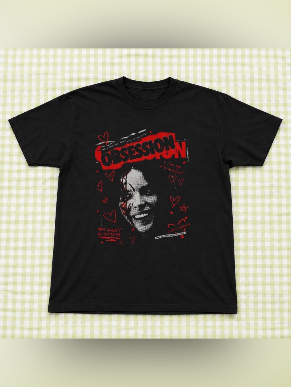 Obsession Graphic Tee - Black and Red Men’s Shirt